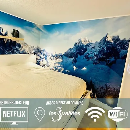 Les 3 Vallees, Appartement Montagnard Avec Spa Et Piscine Orelle Exterior photo