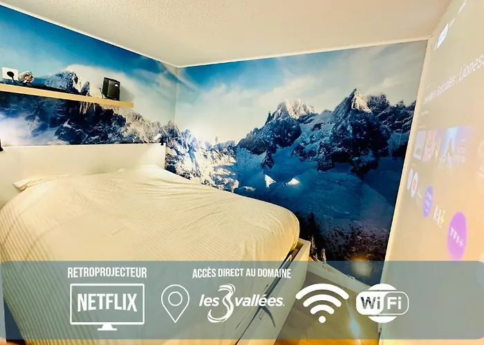 Les 3 Vallees, Appartement Montagnard Avec Spa Et Piscine